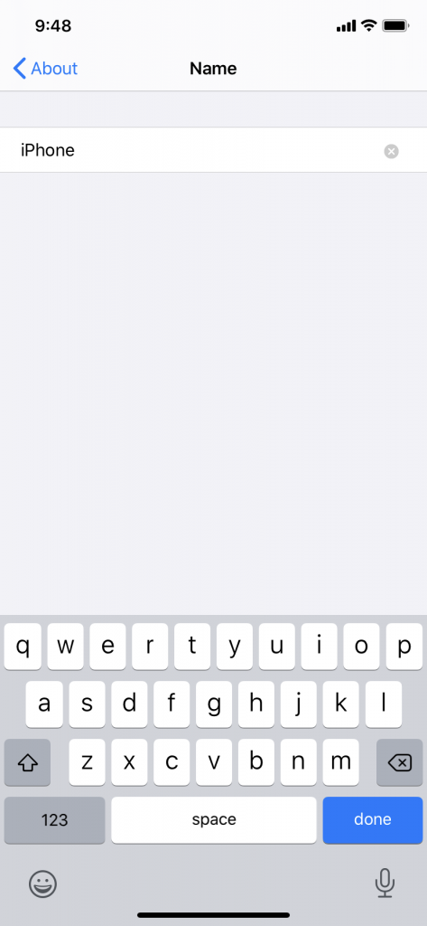 iPhoneの名前を変更します