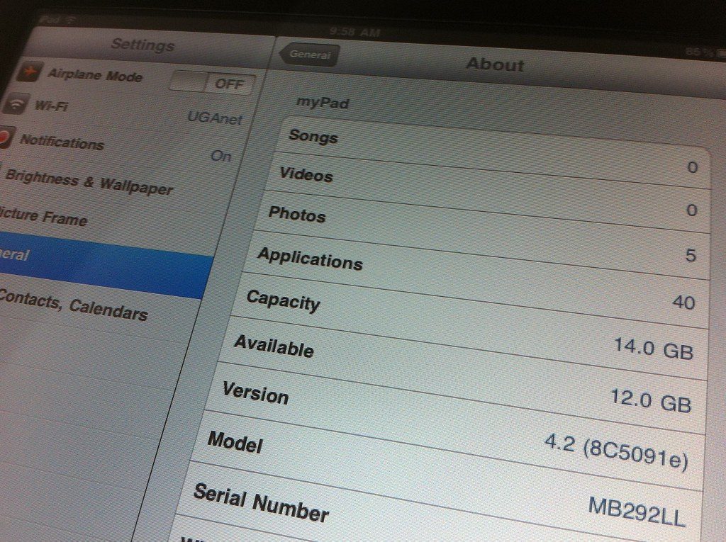 第一世代のiPad設定 