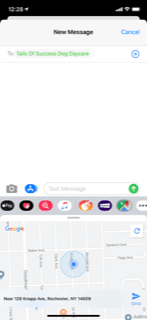 マップアプリを使用してiPhoneに場所を送信します