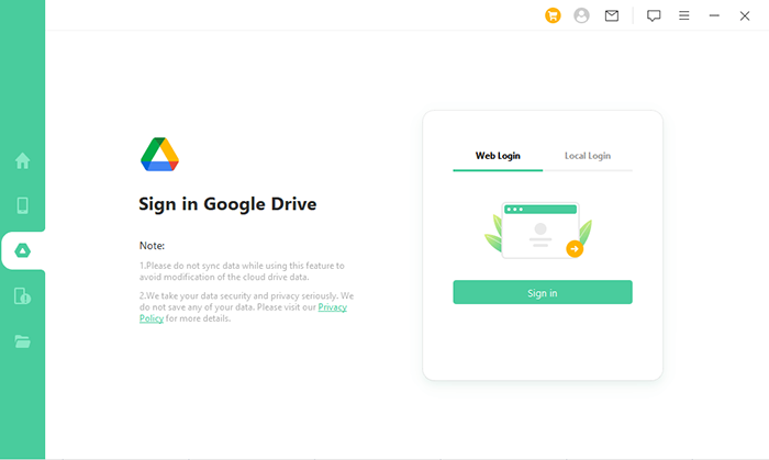 Googleアカウントにサインします