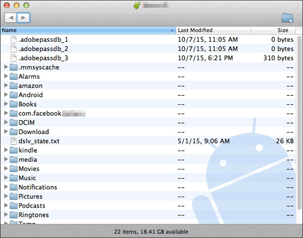 Androidファイル転送を介してMacBookからAndroidへの転送