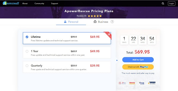 ApowerRescueの費用はいくらですか