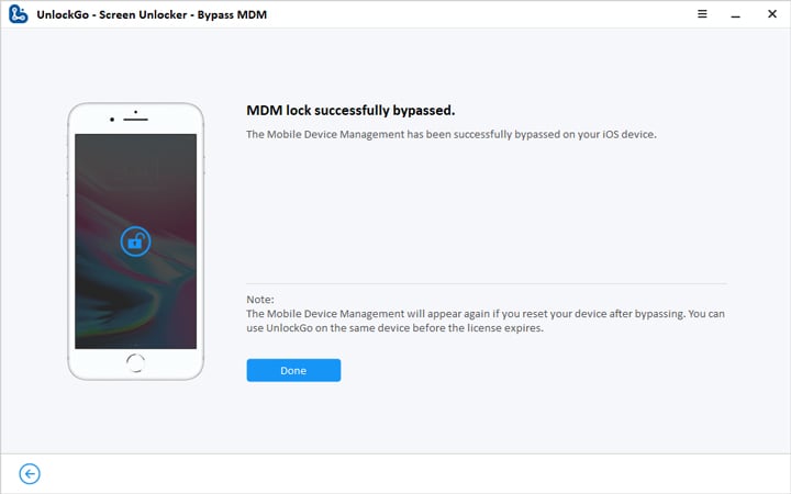 MDMロックを正常にバイパスします