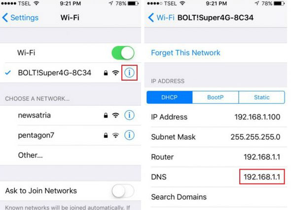 iPhoneをwifiに接続します