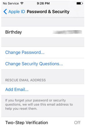 iPhoneの設定からiCloudパスワードをリセットする方法