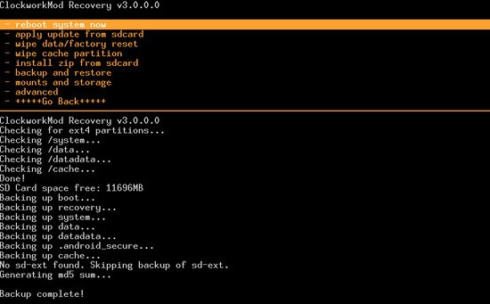 ADB Pull / Data / Media / ClockWorkMod / backup〜 / desktop / android-up