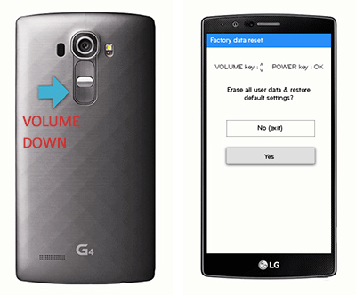 Factory Reset LG電話を確認してください