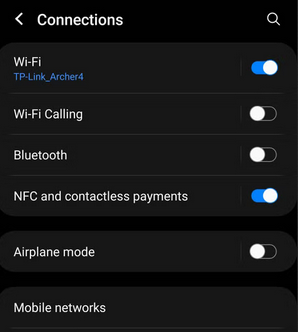 WiFi通話を無効にします