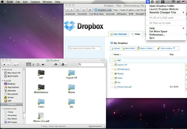 MacBookファイルは、Dropboxを介してAndroidに転送されます