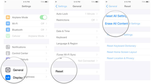 工場出荷時のiPhoneをリセットして、iCloudへのアップロードを修正します