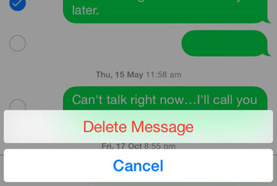 iPhoneで古いテキストメッセージを削除します