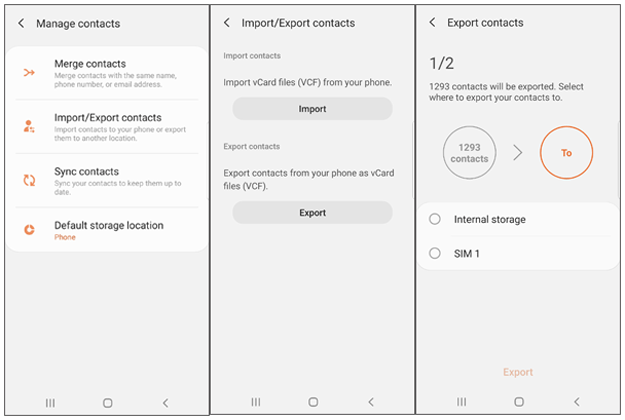 OnePlusからSIMカードへの連絡先をコピーする方法