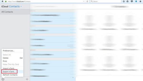 iCloud Webサイトを介してiPhoneバックアップファイルから連絡先を抽出する方法