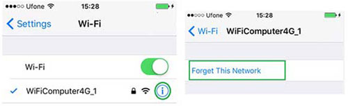 iPhoneをwifiに再接続します