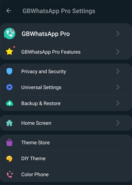 GBWHATSAPP設定