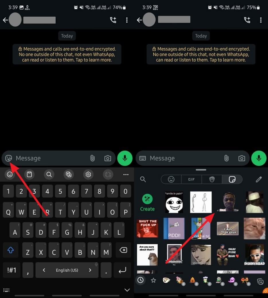 Androidでステッカーにアクセスします