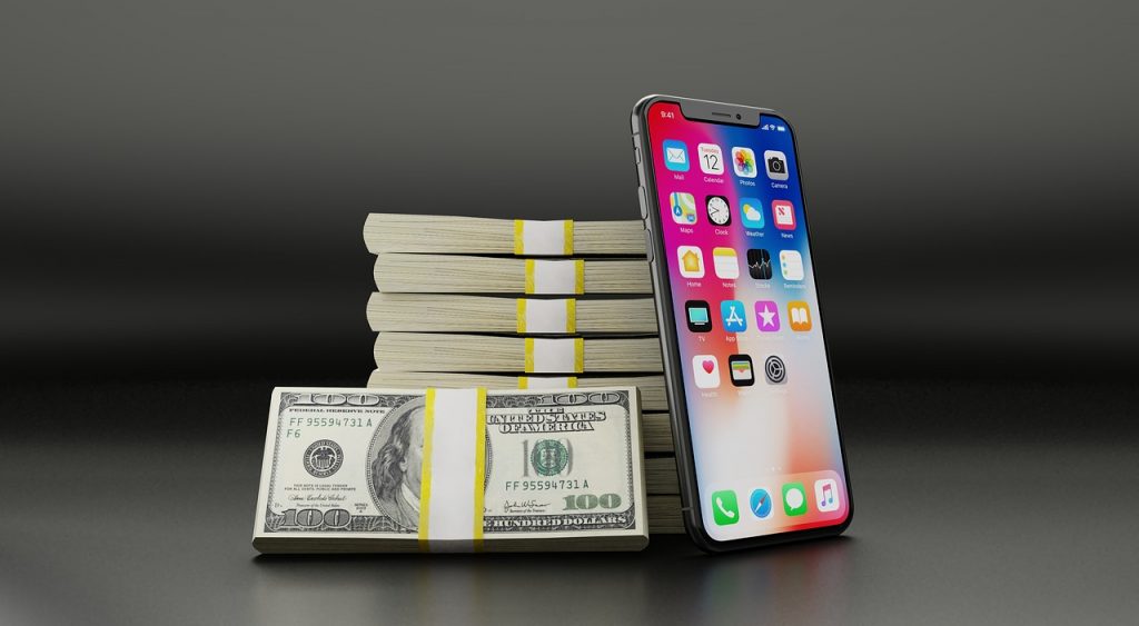 現金用のiPhone X