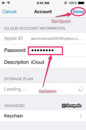 iCloudアカウント情報