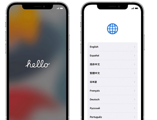 iPhoneインターフェイスのセットアップ