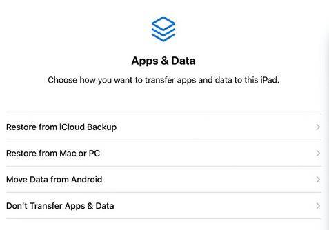 iCloudからの復元を介してiPadからDeteldファイルを回復します