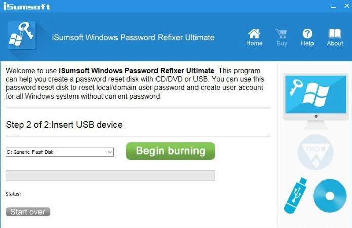 isumsoft WindowsパスワードRefixer