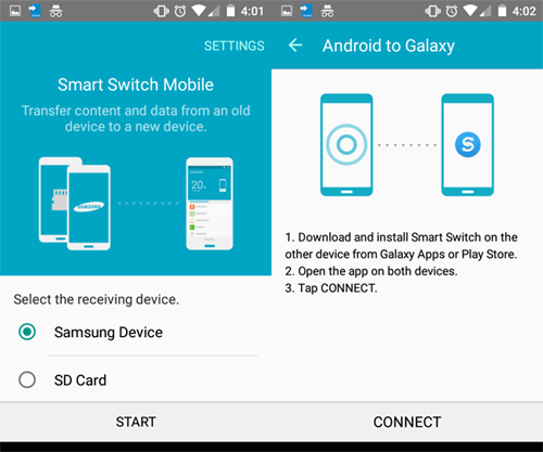 Samsungデータ転送アプリのようなSmart Switch