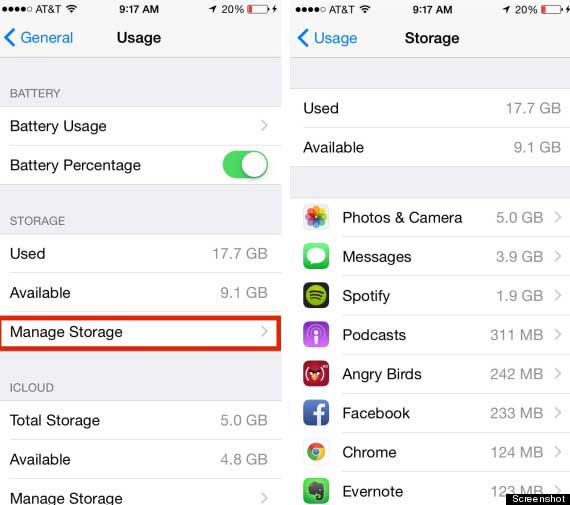 iPhoneでスペースを無料で無料で使用します