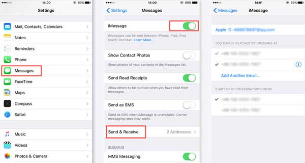 imessageを無効にして、Apple IDにサインすることができません