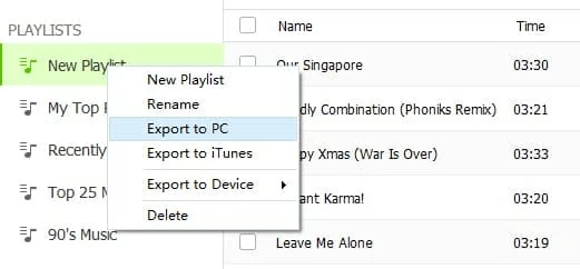 iPhoneのプレイリストをWindows 10コンピューターにコピーします