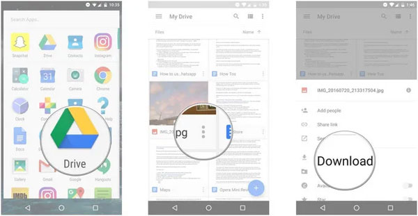 GoogleドライブでオンにならないAndroid電話から写真を取得する