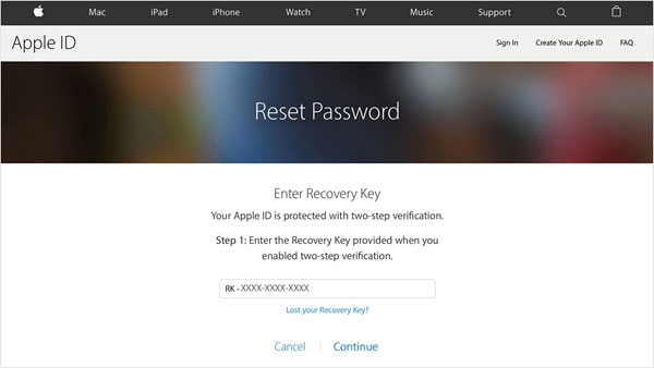 Recoveryキーを使用してApple IDのロックを解除する方法