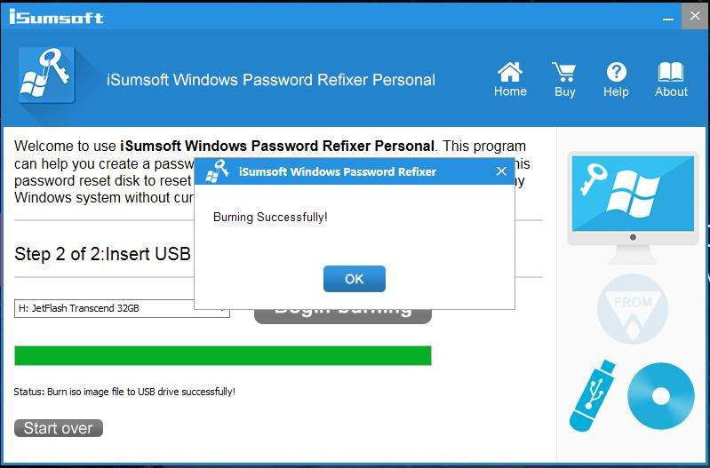 Isumsoft WindowsパスワードRefixer 2
