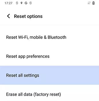 vivoすべての設定をリセットします