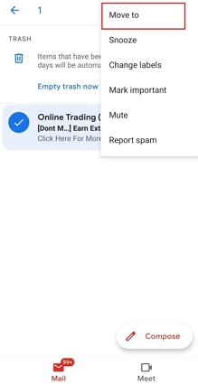 AndroidのTrashからメールを復元します