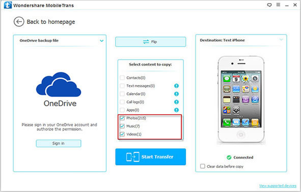 OneDrive間のファイルをiPhoneに転送します