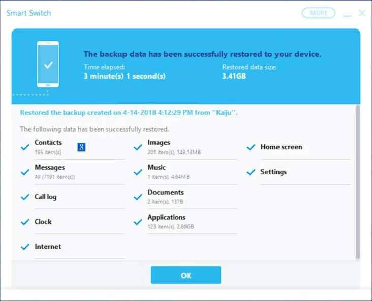 Galaxyの回復Note10データを削除しました