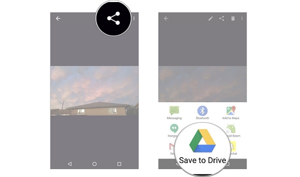 SamsungギャラリーをGoogleドライブに保存します