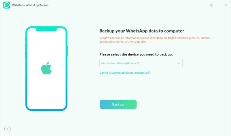 Watsgo Guide-バックアップするデバイスを選択します