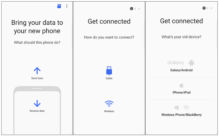 Smart Switchを使用してAndroidからSamsung Galaxyにデータを転送する方法