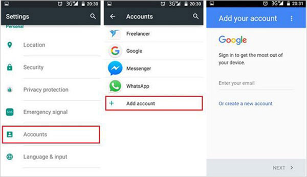 Googleアカウントを介してLGからiPhoneにファイルを転送します