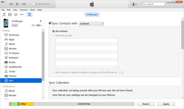 OutlookとIPhoneの連絡先を同期します