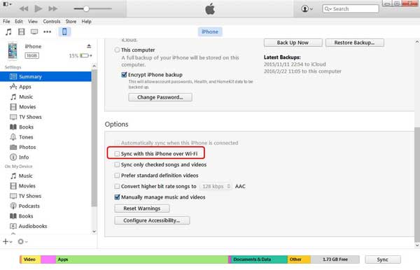 WiFi同期でiPadをコンピューターに接続する方法