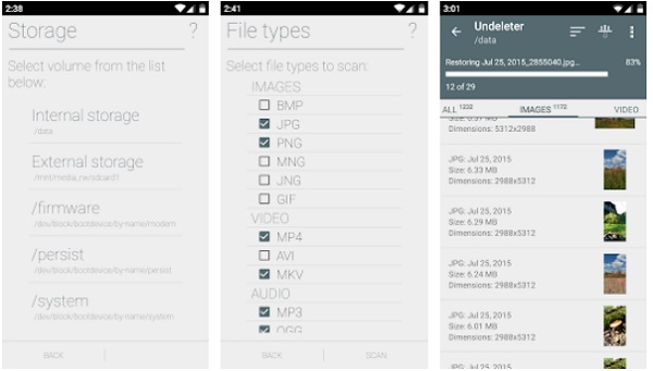 Undroidを使用してAndroidで削除されたGIFを復元します