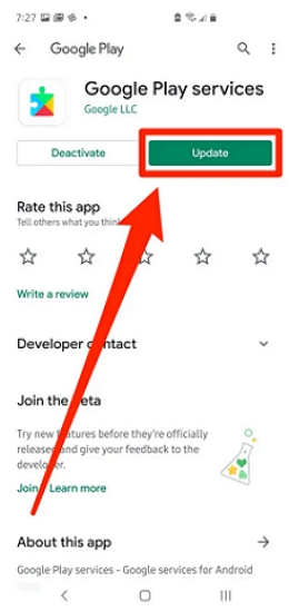 Google Playは停止を続けています -  Google Playサービスを更新します