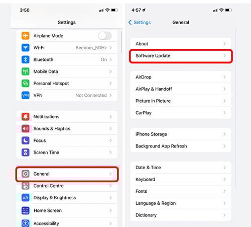 iOSを更新します