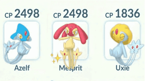 Uxie MespritとAzelf Pokemon Go