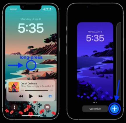 iOS 16の壁紙とウィジェット
