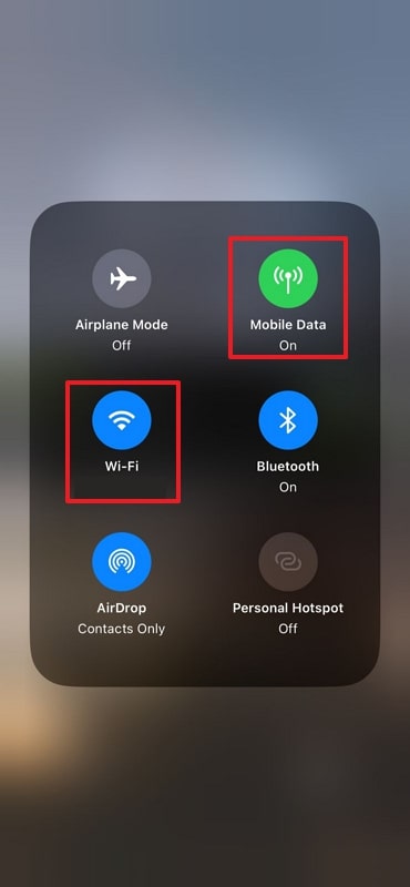 iPhoneからWiFiをオフにします