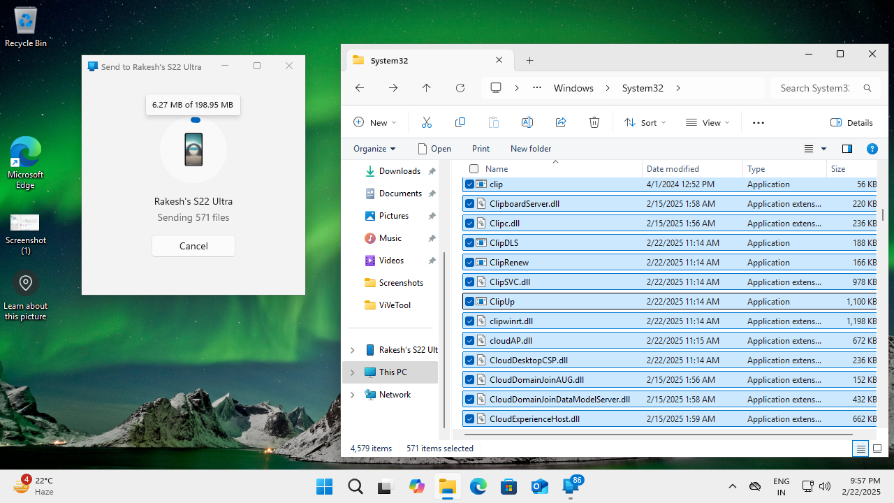 ファイル転送ファイルの送信電話リンクのスタートメニュー
