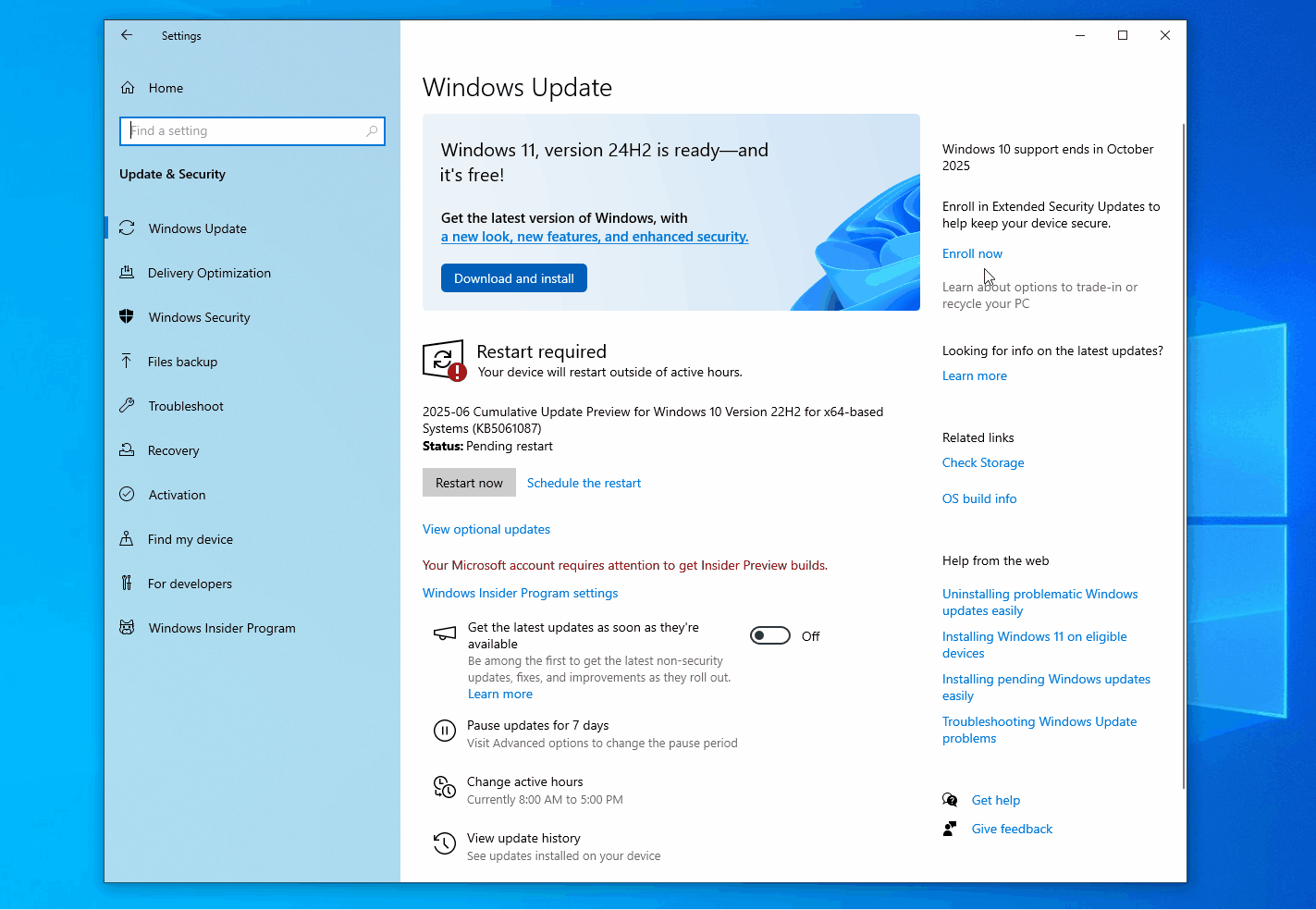 Windows 10 ESU登録